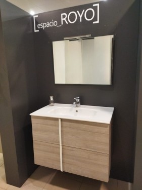 MUEBLE 80 ONIX+ 2C Con Lavabo, espejo y aplique Incluido